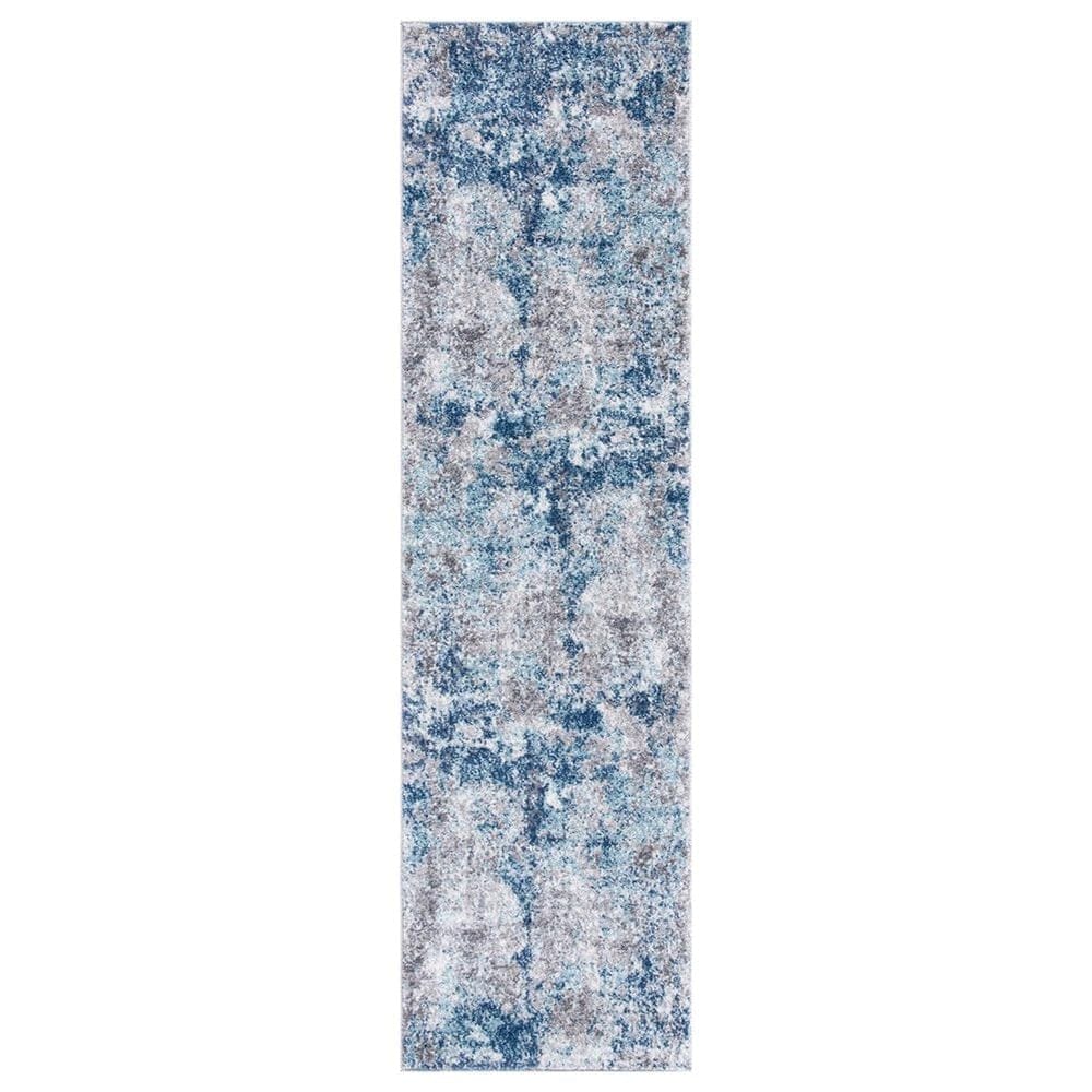 Safavieh Aston 2" x 15" Navy and Grey Runner, , large