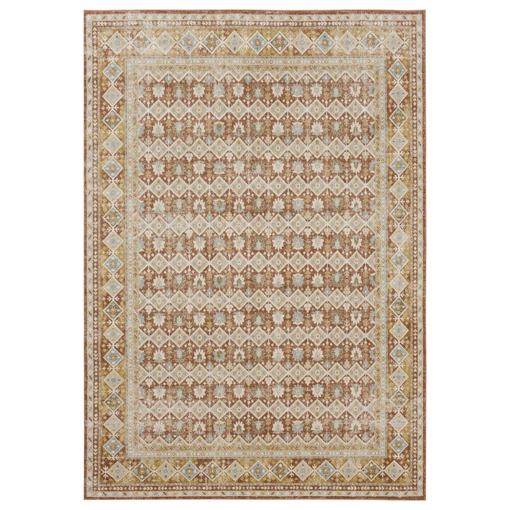 Karastan Windemere R1260 6"6" x 9"10" Terracotta Area Rug, , large