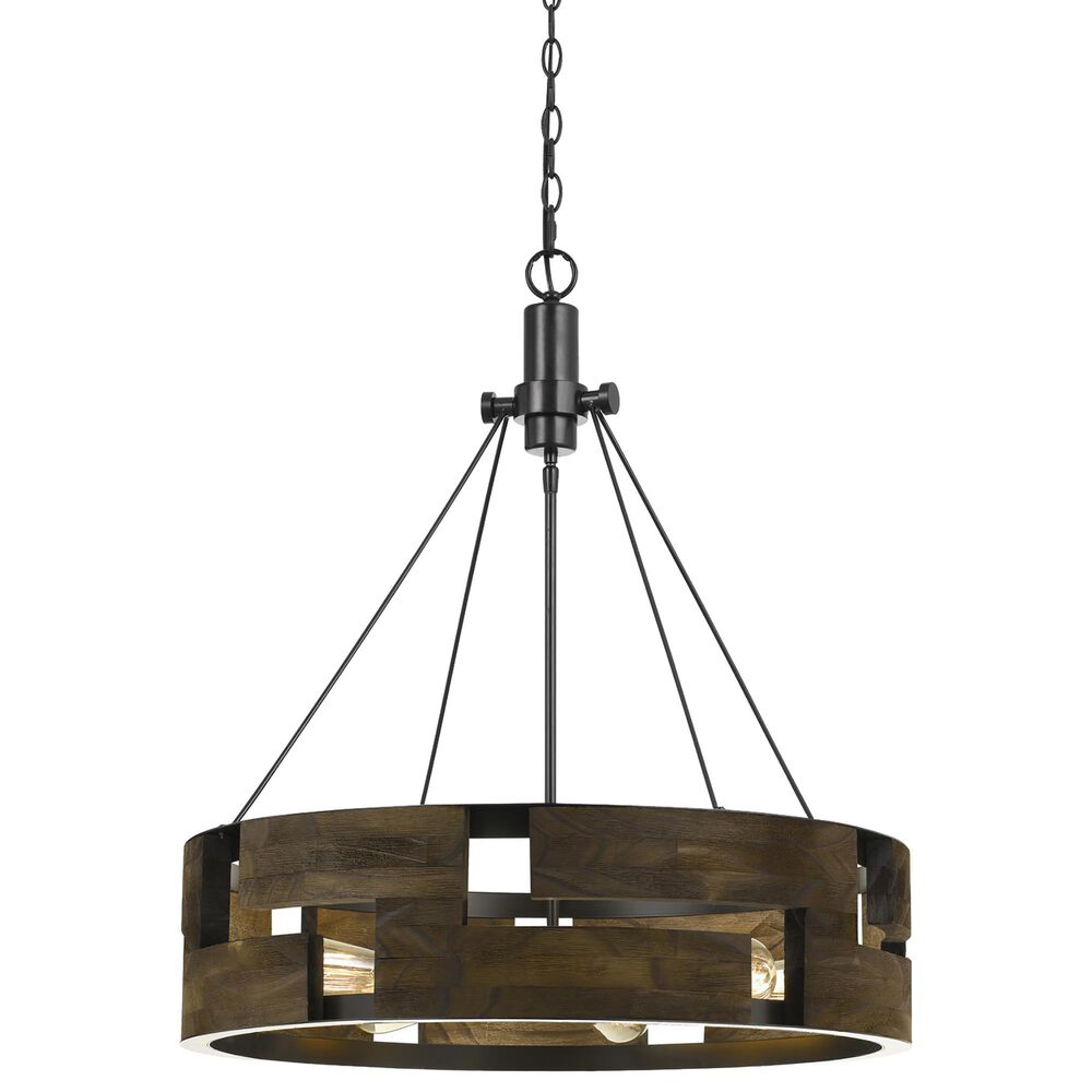 Cal Lighting Bradford Smoky Wood Chandelier, , large