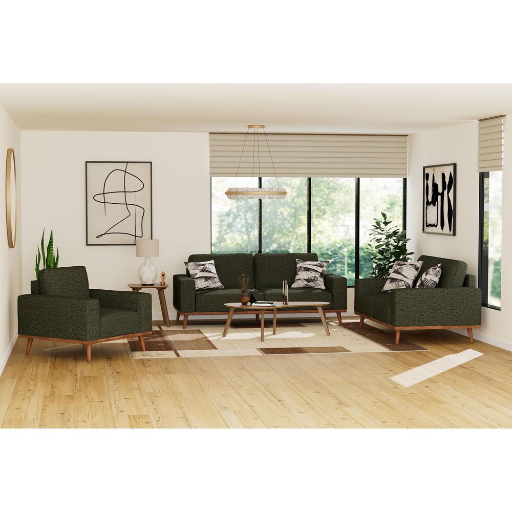 Golden Wave Furniture Heath Stationary Sofa in Olive, , large
