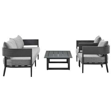 Blue River Argiope 4-Piece Patio Conversation Set in Dark Grey, , large