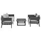 Blue River Argiope 4-Piece Patio Conversation Set in Dark Grey, , large