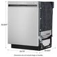 LG 24" Built-In Dishwasher with 2rd Rack in Stainless Steel, , large