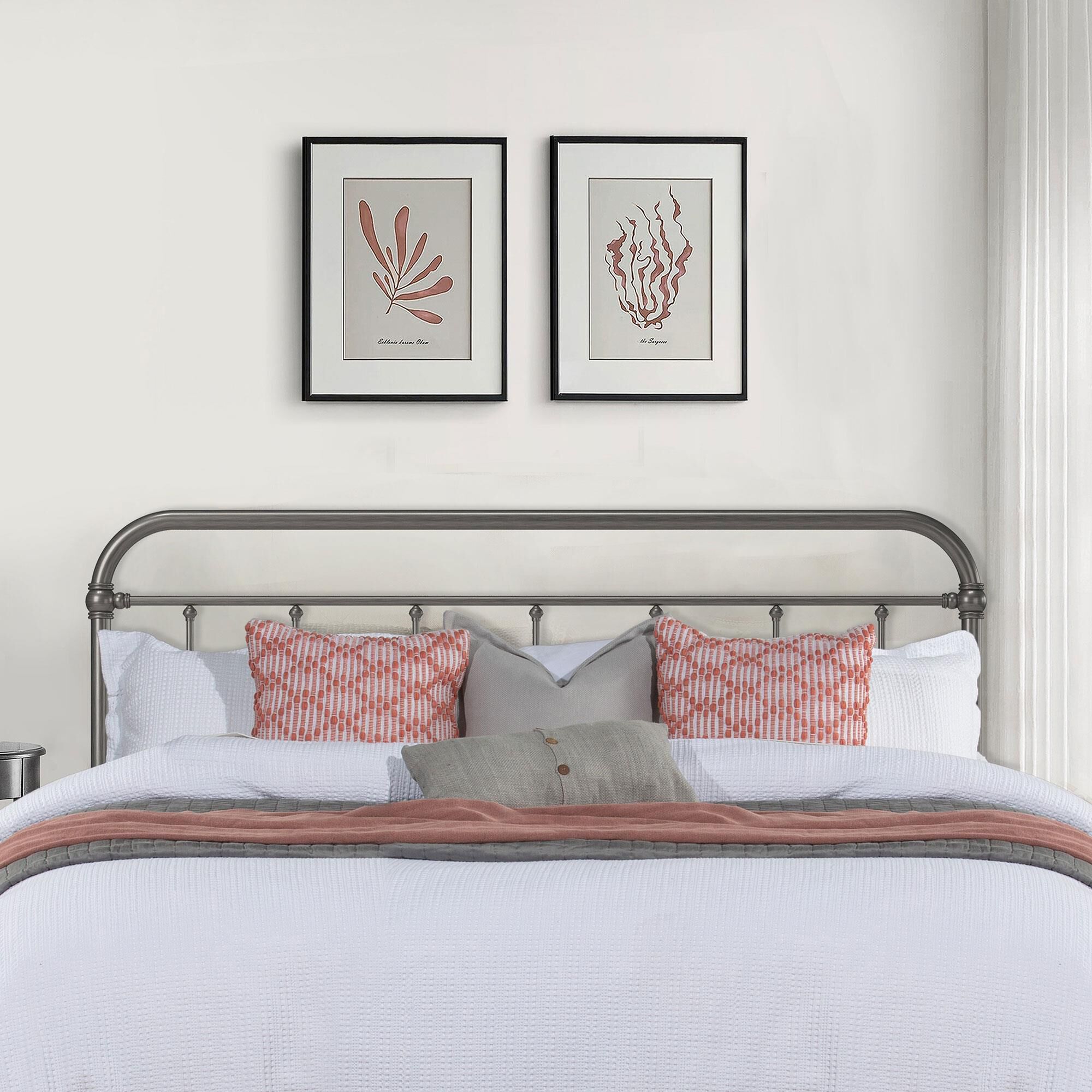 Richlands Furniture Kirkland King Headboard in Aged Pewter NFM
