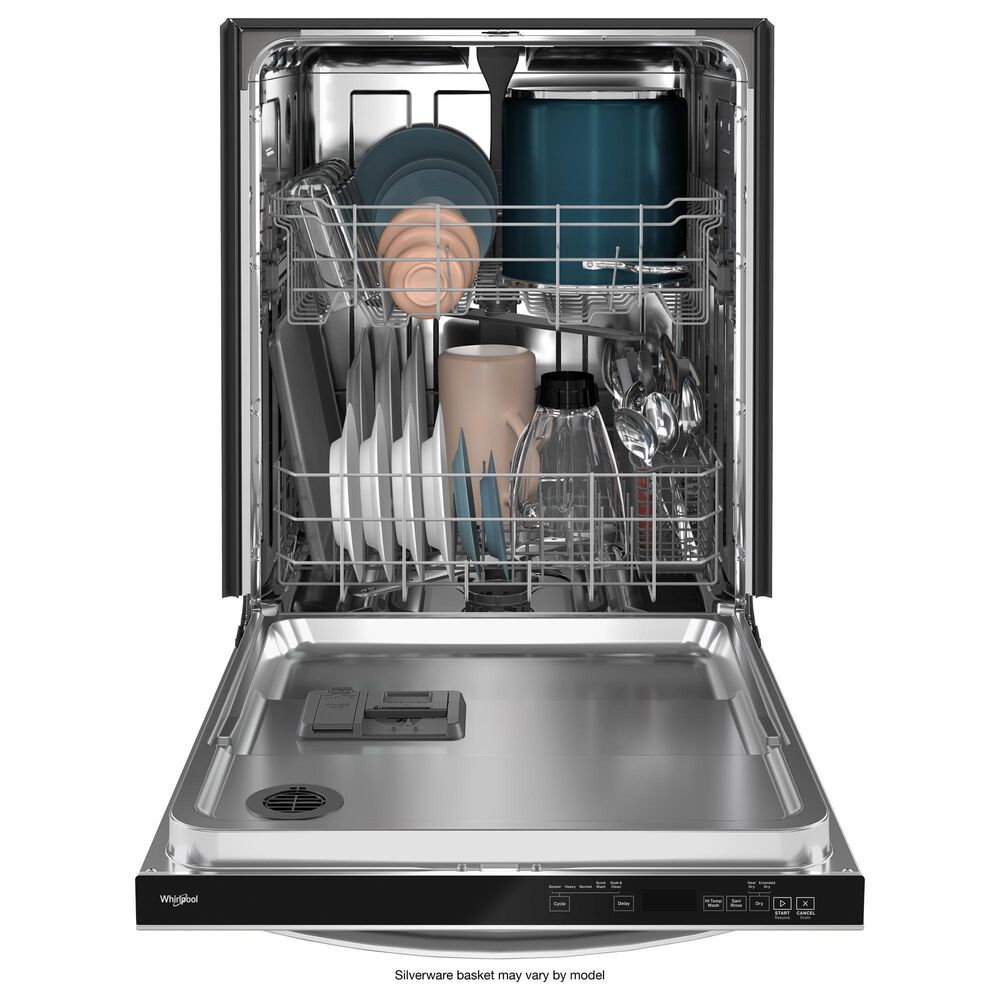 Whirlpool 24" Built-In Dishwasher with AI Intelligent Wash and Tall Top Rack in Fingerprint Resistant Stainless Steel, , large
