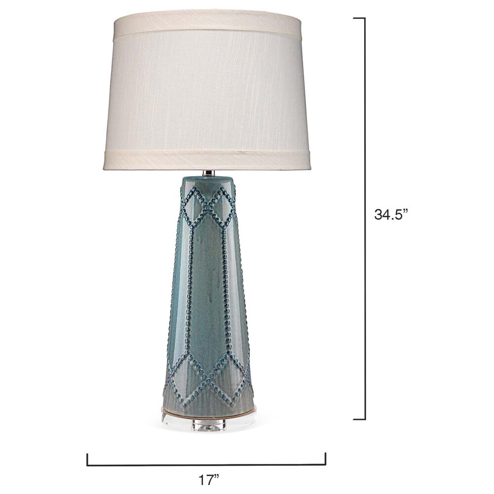 Splendor Living Quailridge Table Lamp in Teal and Silver, , large
