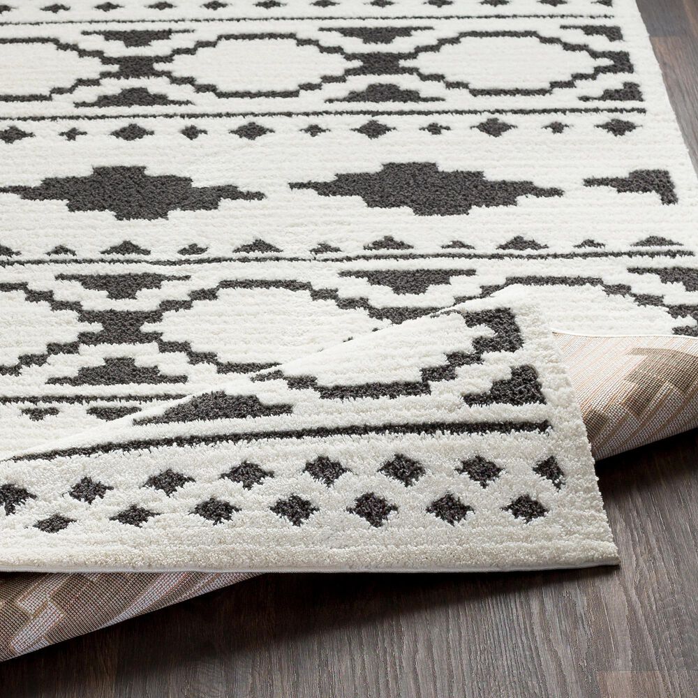Surya Moroccan Shag MCS-2305  2&#39; x 3&#39; Black and White Area Rug, , large
