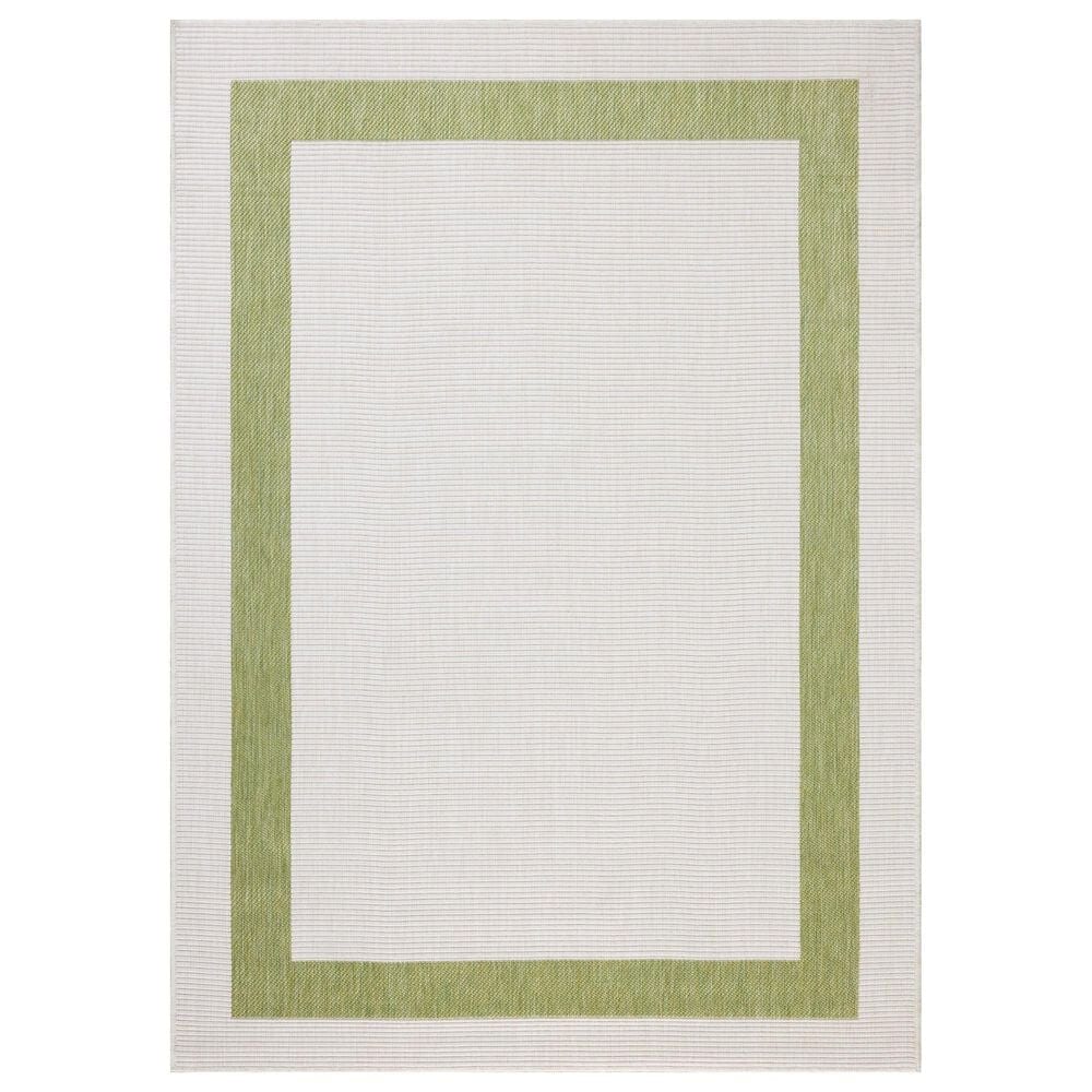 Loloi Easton Green and Ivory 5"3" x 7"6" Indoor/Outdoor Area Rug, , large