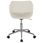 LumiSource Margarite Swivel Task Chair with Cream Faux Leather Cushion in Chrome, , large