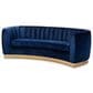 Baxton Studio Milena Stationary Sofa in Royal Blue Velvet, , large