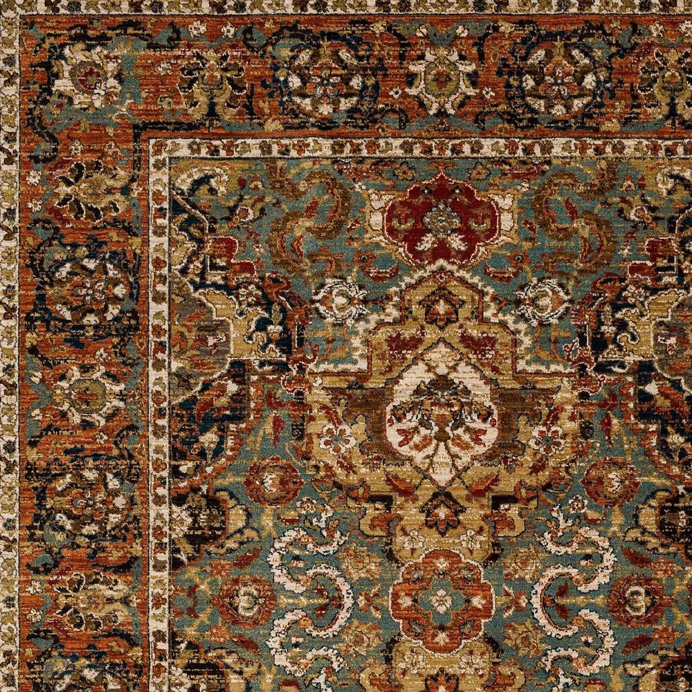 Karastan Spice Market Dhahar Aquamarine 5'3" x 7'10" Area Rug, , large