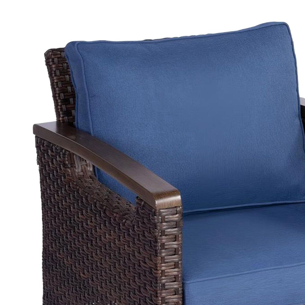 Sunwell Garden 5-Piece Patio Chat Set with Two Accent Chairs in Navy, , large