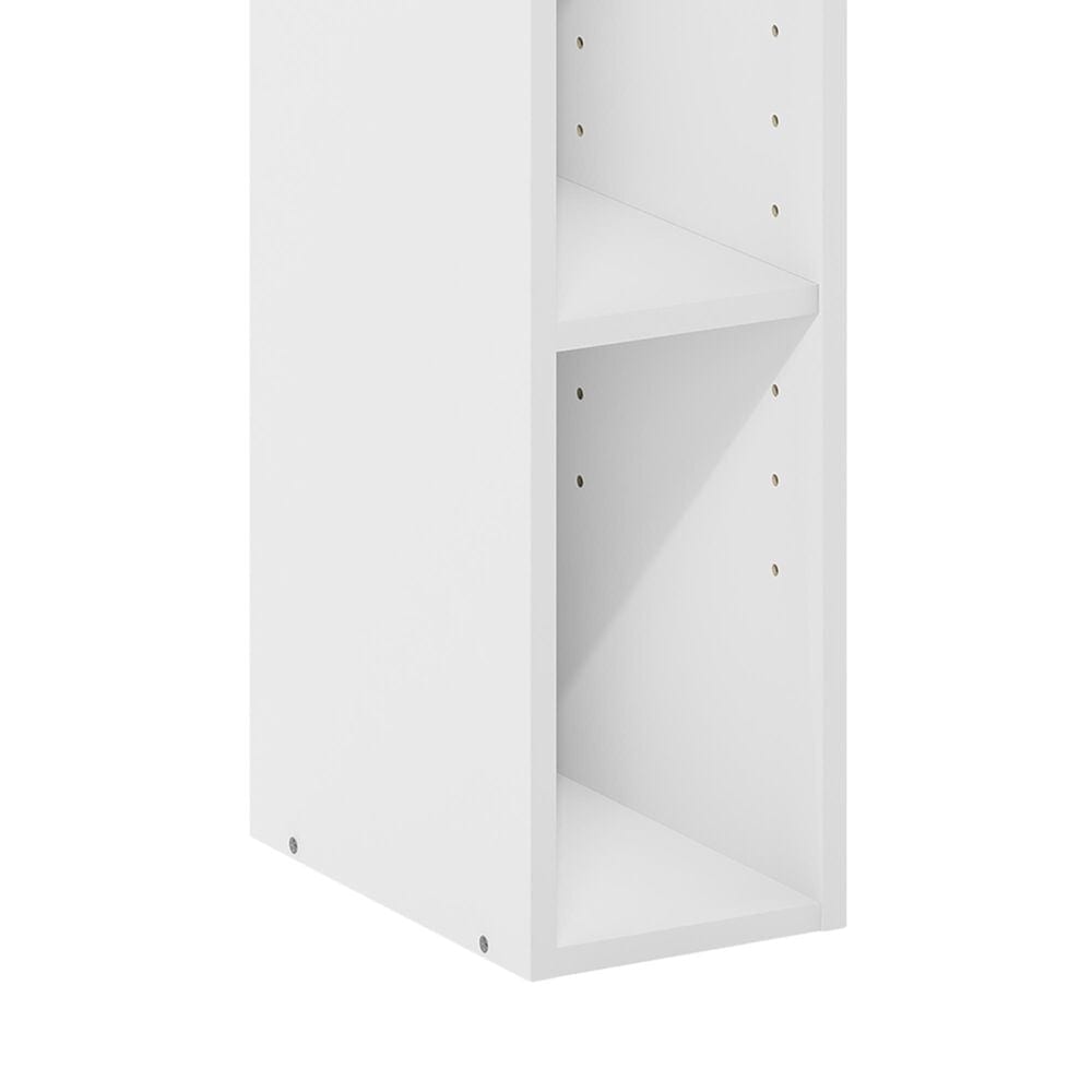 HOMLUX 2-Tier Open Bookcase with 6" Shelf in White, , large