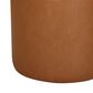 Lifestyle Solutions Garrett Round Ottoman in Caramel, , large