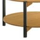Furniture of America Elovier Coffee Table with Open Shelf in Natural and Black, , large