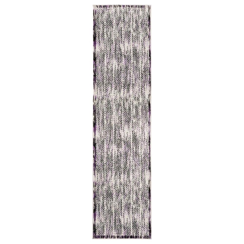Safavieh Skyler SKY194R 2" x 8" Gray and Purple Scatter Rug, , large