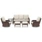 Sunwell Garden 6-Piece Patio Chat Set Two Ottomans in Beige, , large