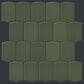 Shaw Embrace Fern 10" x 10.75" Glass Mosaic Sheet, , large