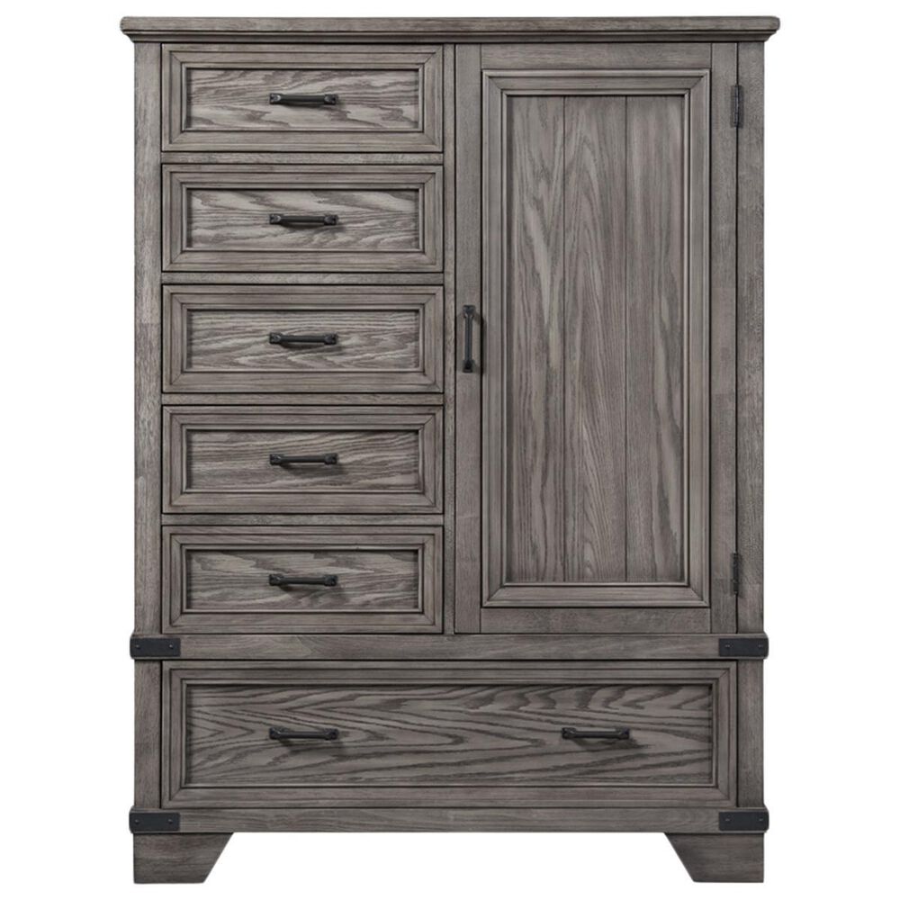 Forge 6 Drawer Gentleman"s Chest in Pewter, , large