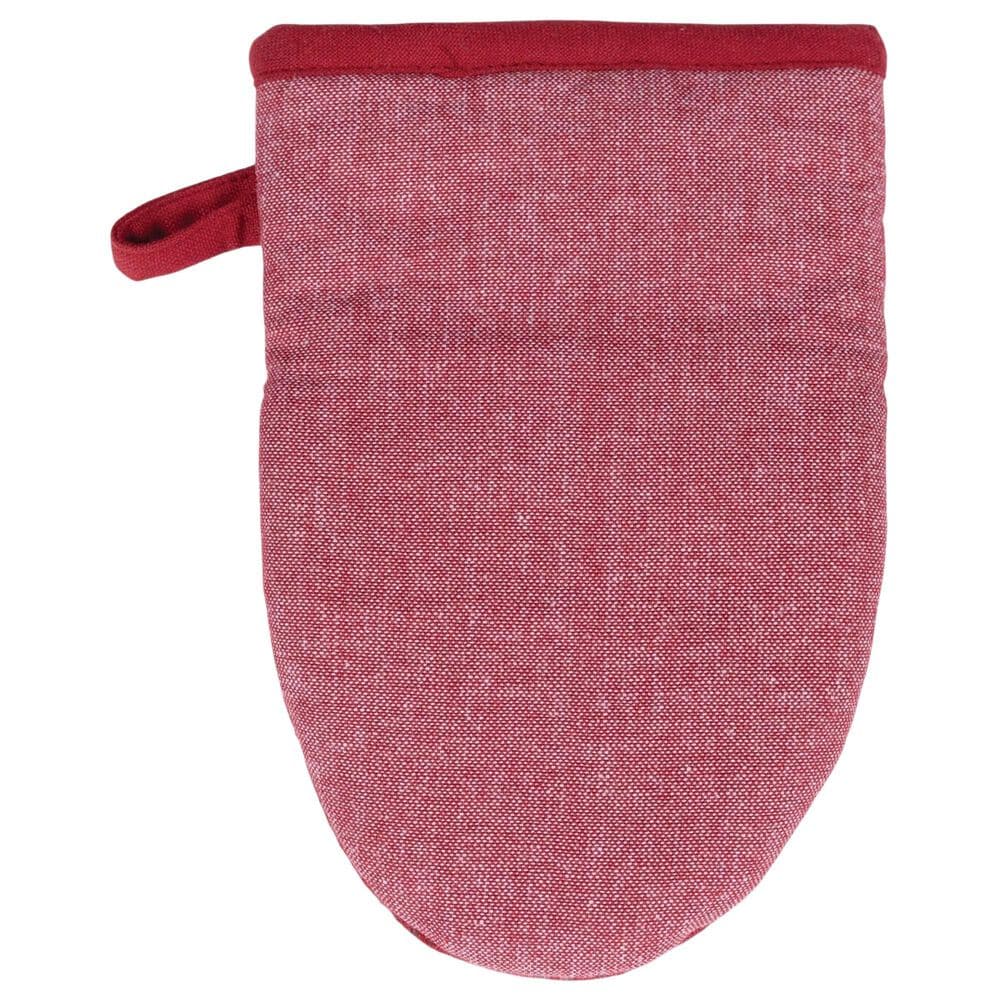 MuKitchen Chambray Mini Mitt in Garnet, , large