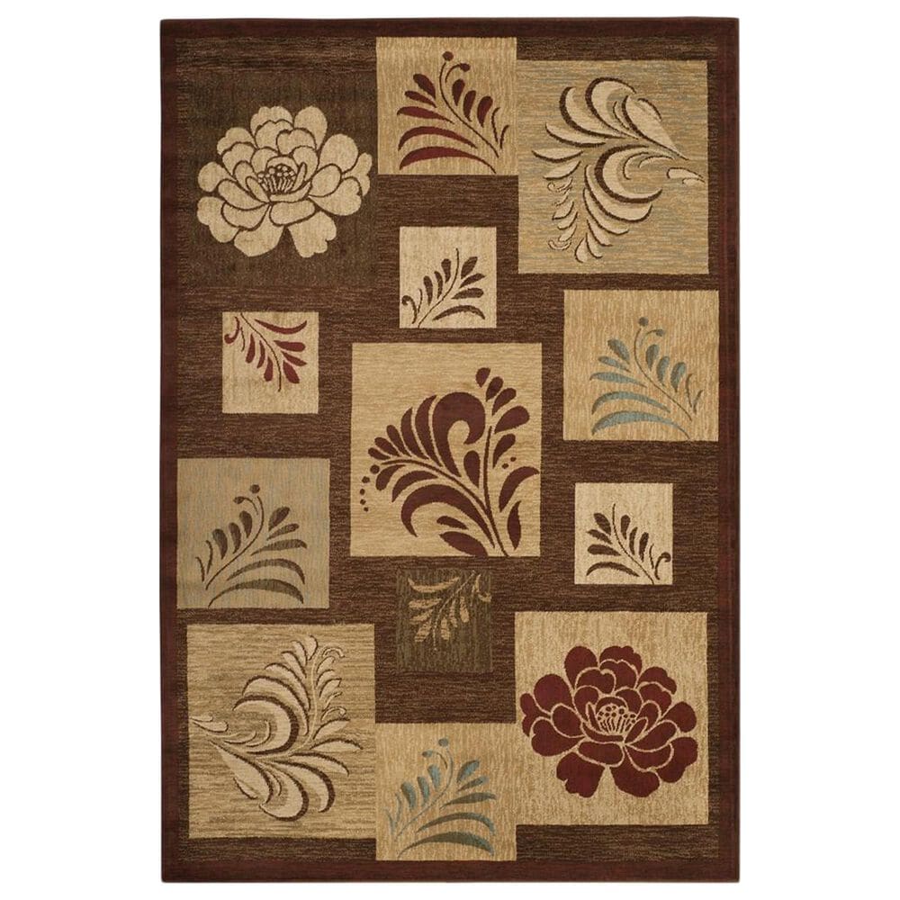Safavieh Lyndhurst LNH554 5"3" x 7"6" Brown and Multicolor Area Rug, , large