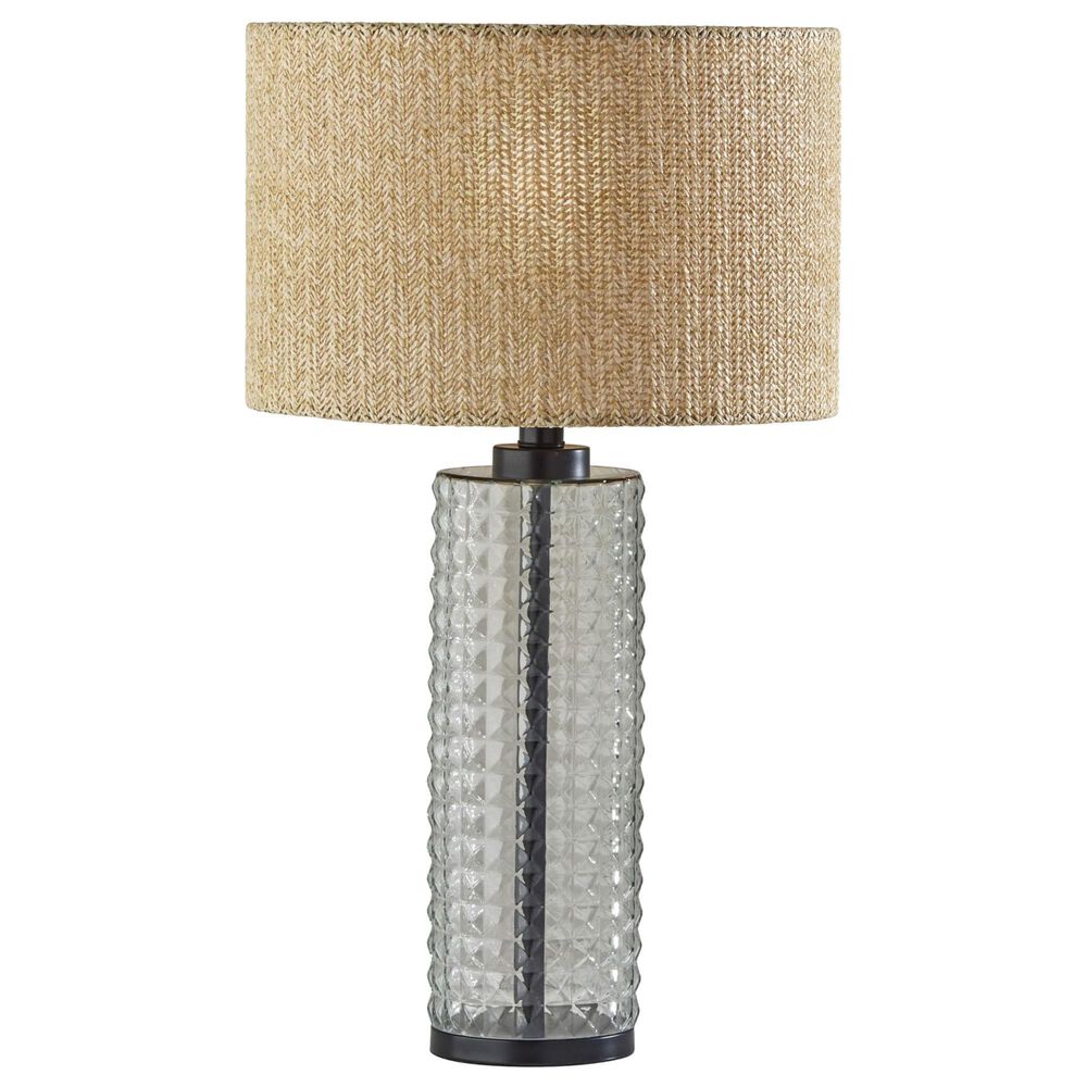 Adesso Delilah Table Lamp in Black and Clear, , large
