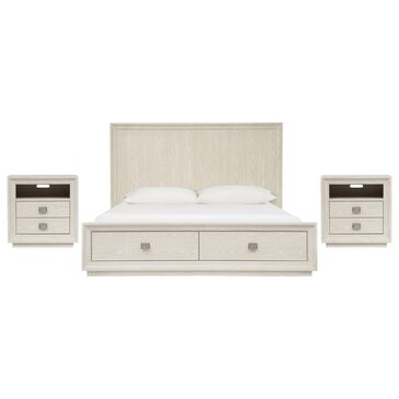 Urban Home Maxime Eastern King Storage Bed with Two Nightstands in Sugar, , large