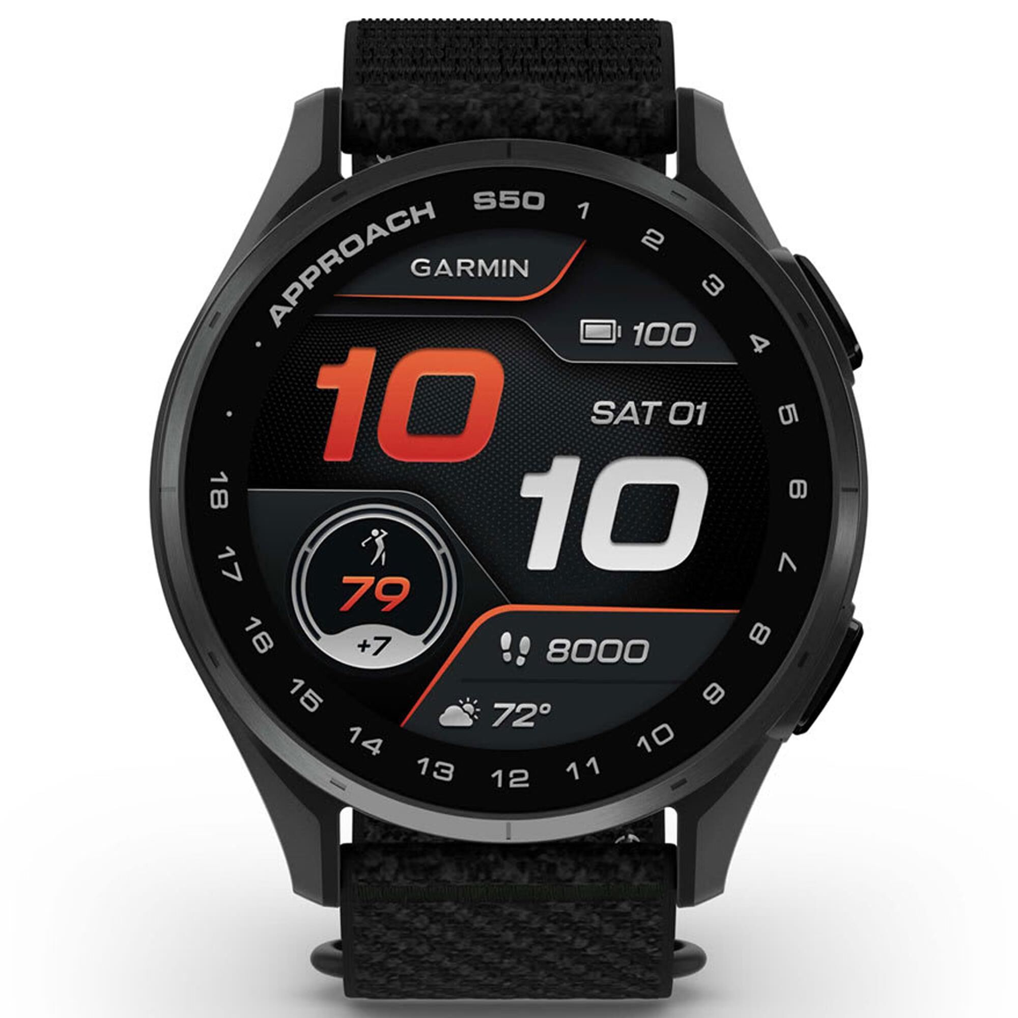 ガーミン(GARMIN) Approach S50 Black Garmin Approach S50 43mm Golf and Fitness Smartwatch Slate