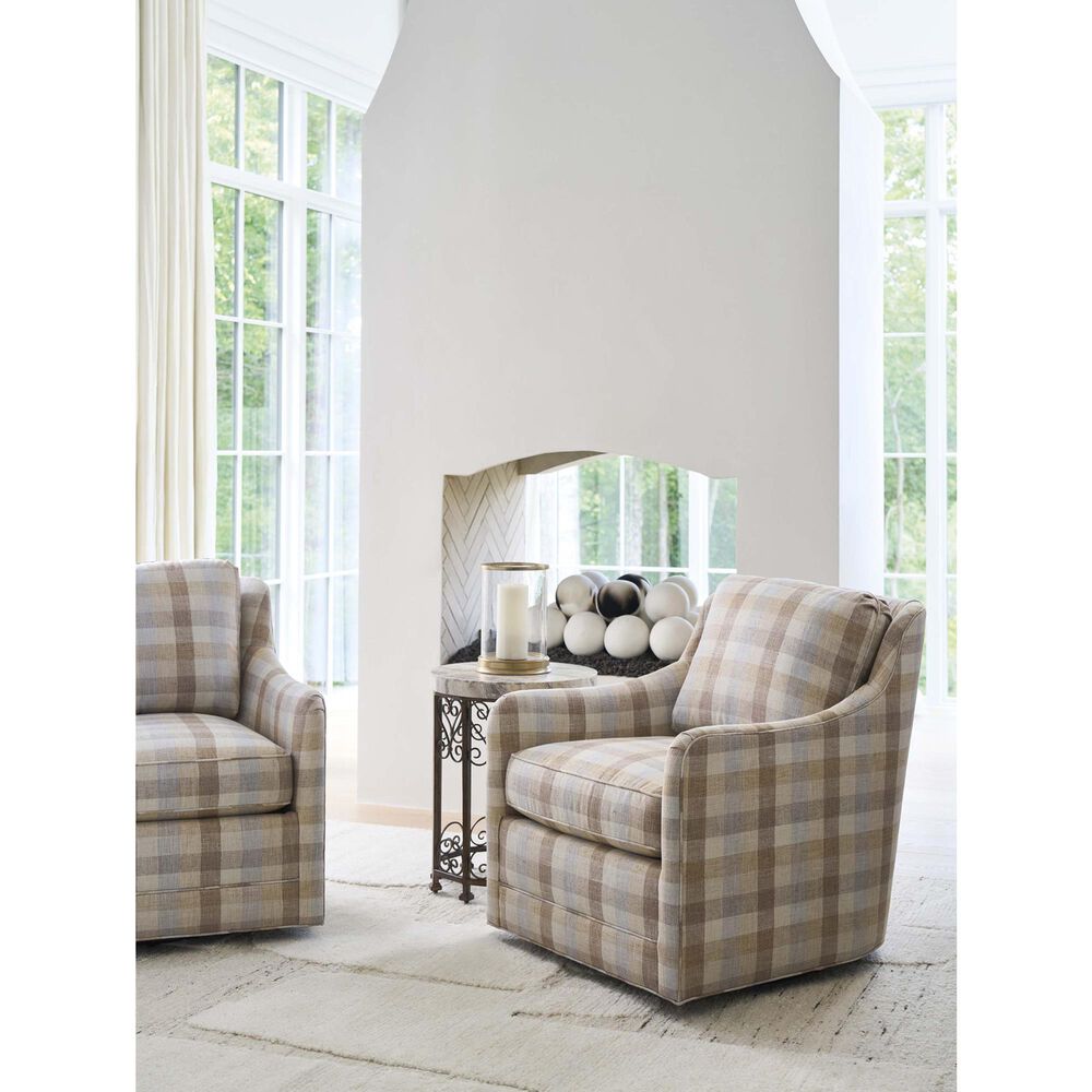 Lexington Home Brands Glenhaven Swivel Chair in Mixed Plaid, , large