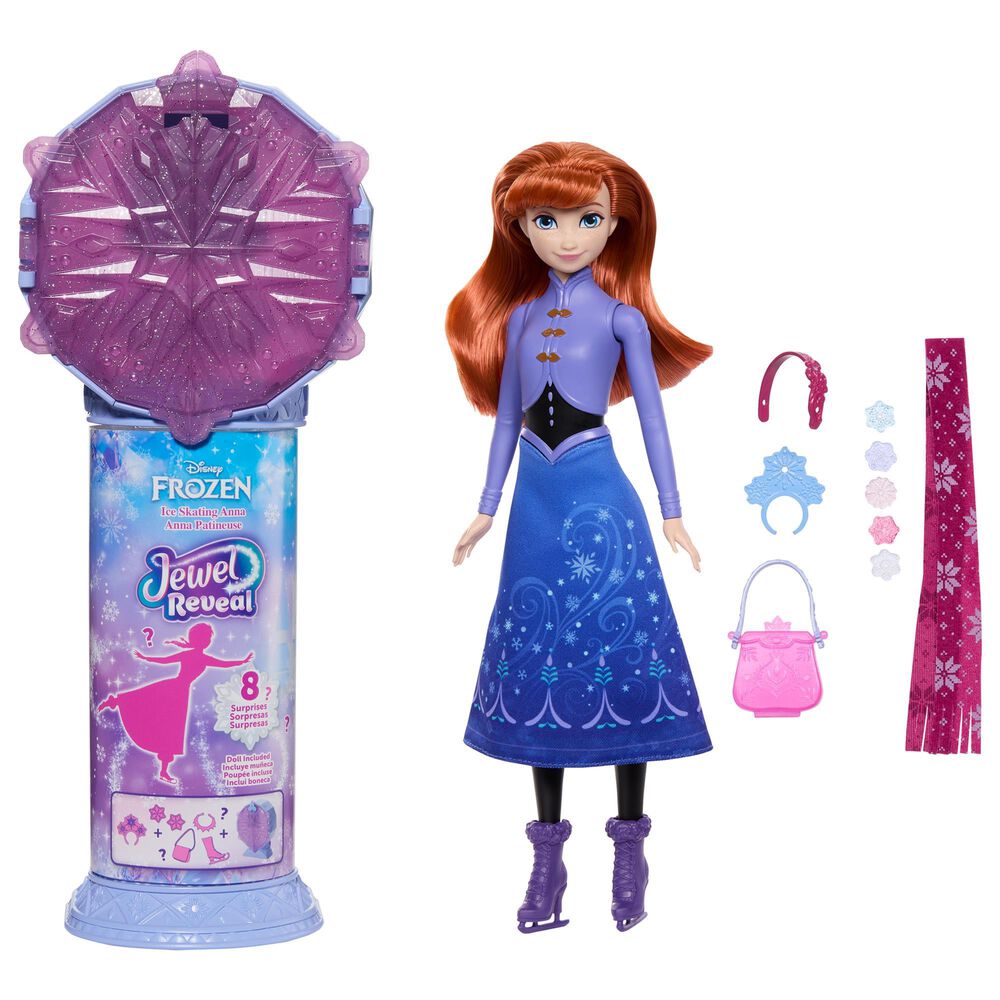 Disney Frozen Jewel Reveal - Ice Skating Anna Fashion Doll with Accessories, , large