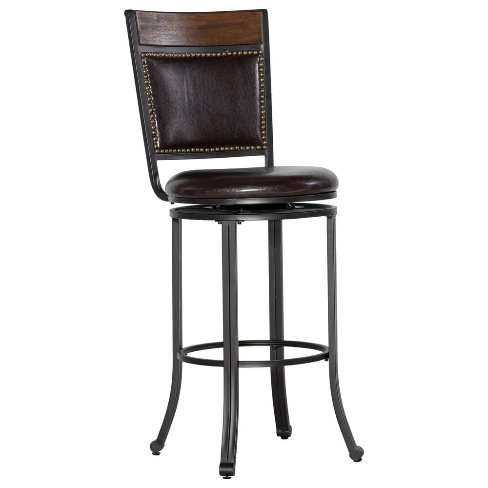 Parkerville Furniture Line Franklin 29&quot; Swivel Bar Stool in Dark Brown, , large