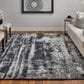 Feizy Coda 8929F 5" x 8" Black and White Area Rug, , large