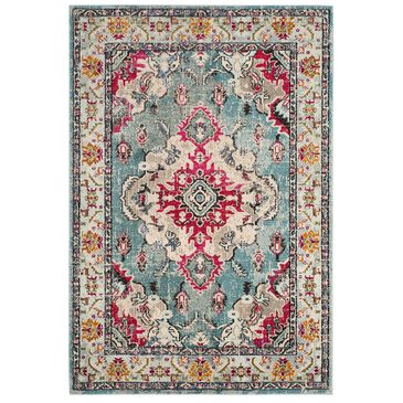 Safavieh Monaco MNC243J-1218 12" x 18" Light Blue/Fuchsia Area Rug, , large