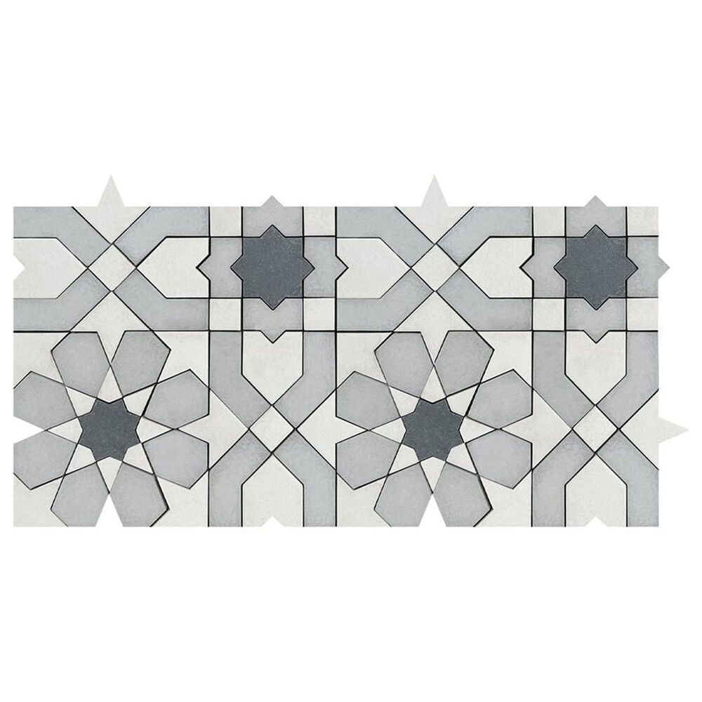 Soho Studio Alpana Fes Cloud 7.87" x 15.74" Cement and Lava Stone Mosaic Sheet, , large