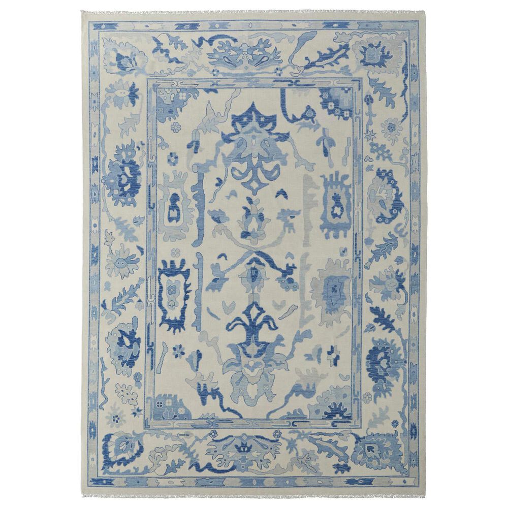Feizy Karina 9"6" x 13"6" Ivory, Blue and Green Area Rug, , large