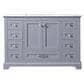 Lexora Home Dukes 48" Single Bathroom Vanity in Dark Grey with 2 cm White Quartz Top and Rectangular Sink, , large