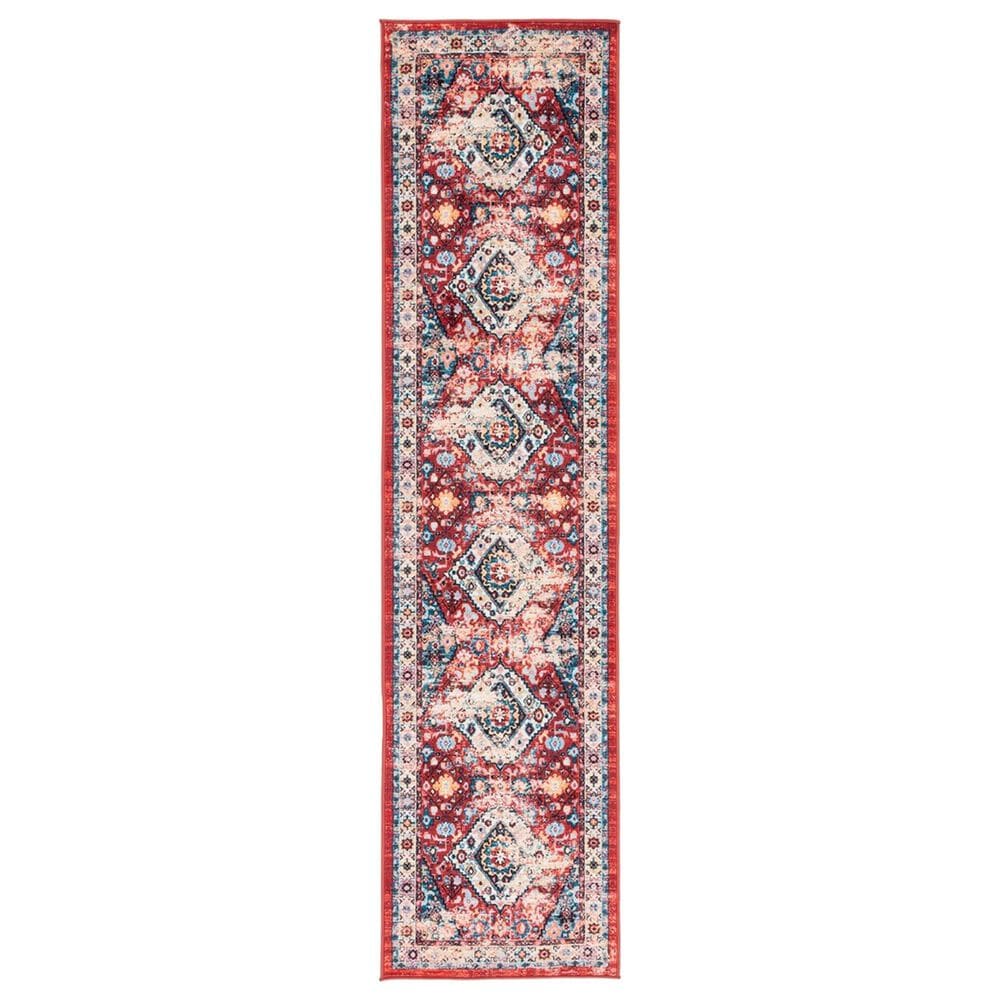 Safavieh Riviera 2"2" x 9" Red and Blue Runner, , large