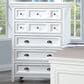 Furniture of America Castile 5-Drawer Chest in White, , large