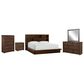 Riva Ridge Modern Loft 5 Piece California King Platform Bedroom Set in Brownstone, , large