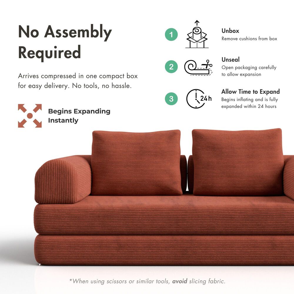 Furniture of America Ellis Stationary Modular Customizable Space-Saving Sofa in Rustic Brown, , large