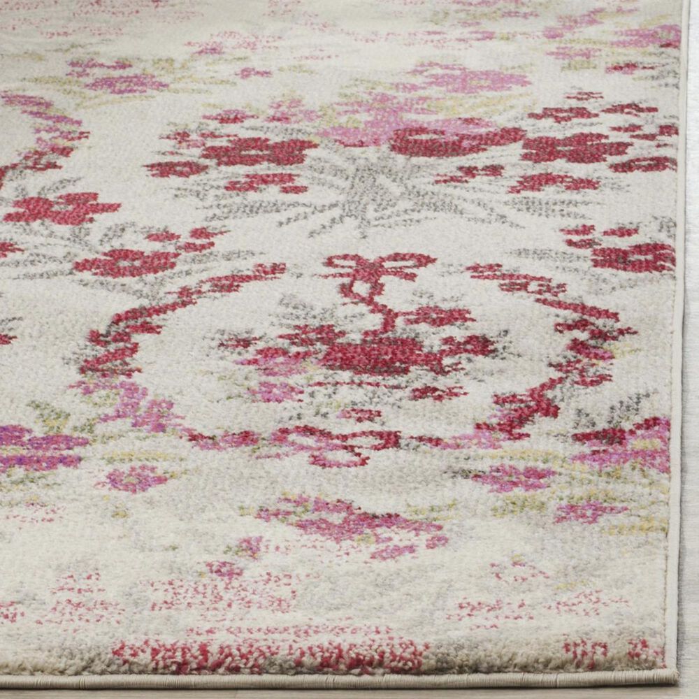 Safavieh Monaco MNC205R 4&#39; x 5&#39;7&quot; Ivory and Pink Area Rug, , large