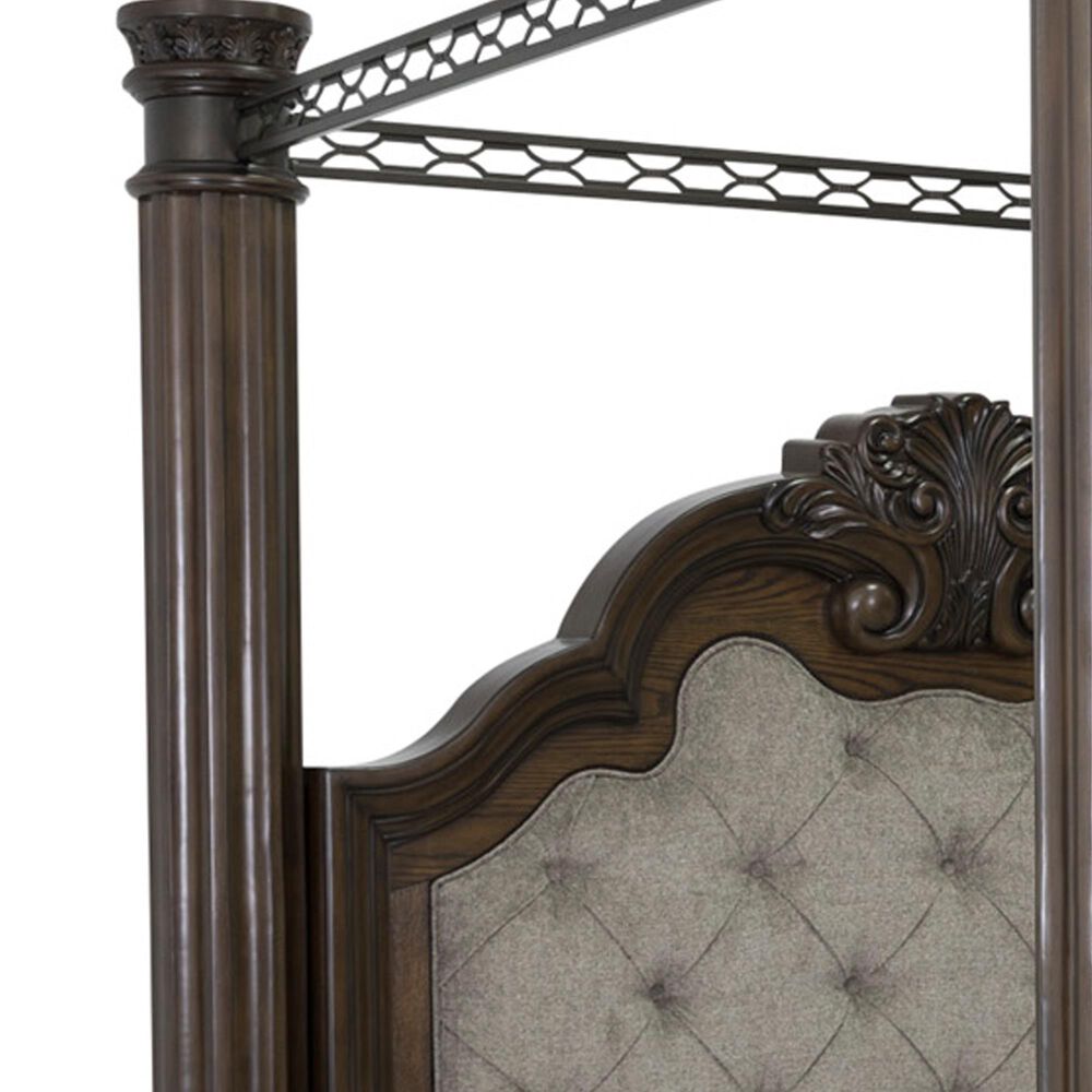 Millenium Maylee King Canopy Bed in Dark Brown, , large