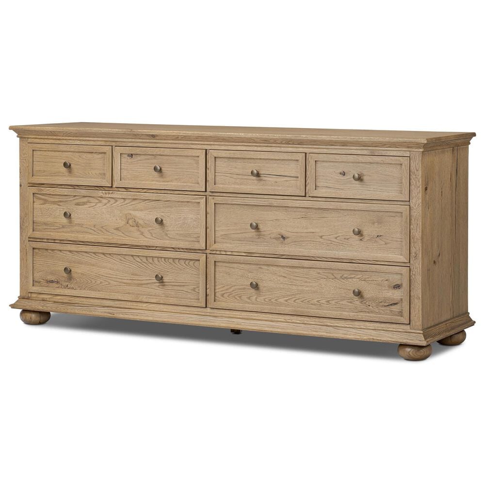 Four Hands Geoffrey 8-Drawer Dresser in Worn Oak, , large