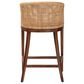Baxton Studio Lumajang Bar Stool in Walnut Brown, , large