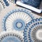 Safavieh Cabana CBN382G 6"7" x 9" Grey and Blue Indoor/Outdoor Area Performance Rug, , large