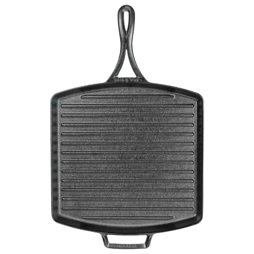 Lodge Blacklock 12&quot; Square Triple Seasoned Cast Iron Grill Pan in Black, , large