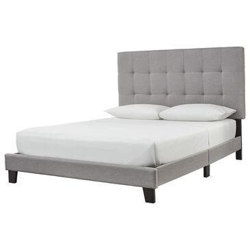 Signature Design by Ashley Adelloni Queen Upholstered Bed with Adjustment Headboard in Gray, , large