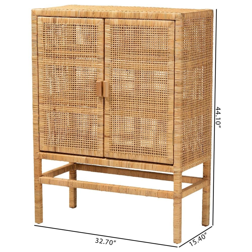 Baxton Studio Vivan 3-Shelf Storage Cabinet in Natural Brown, , large