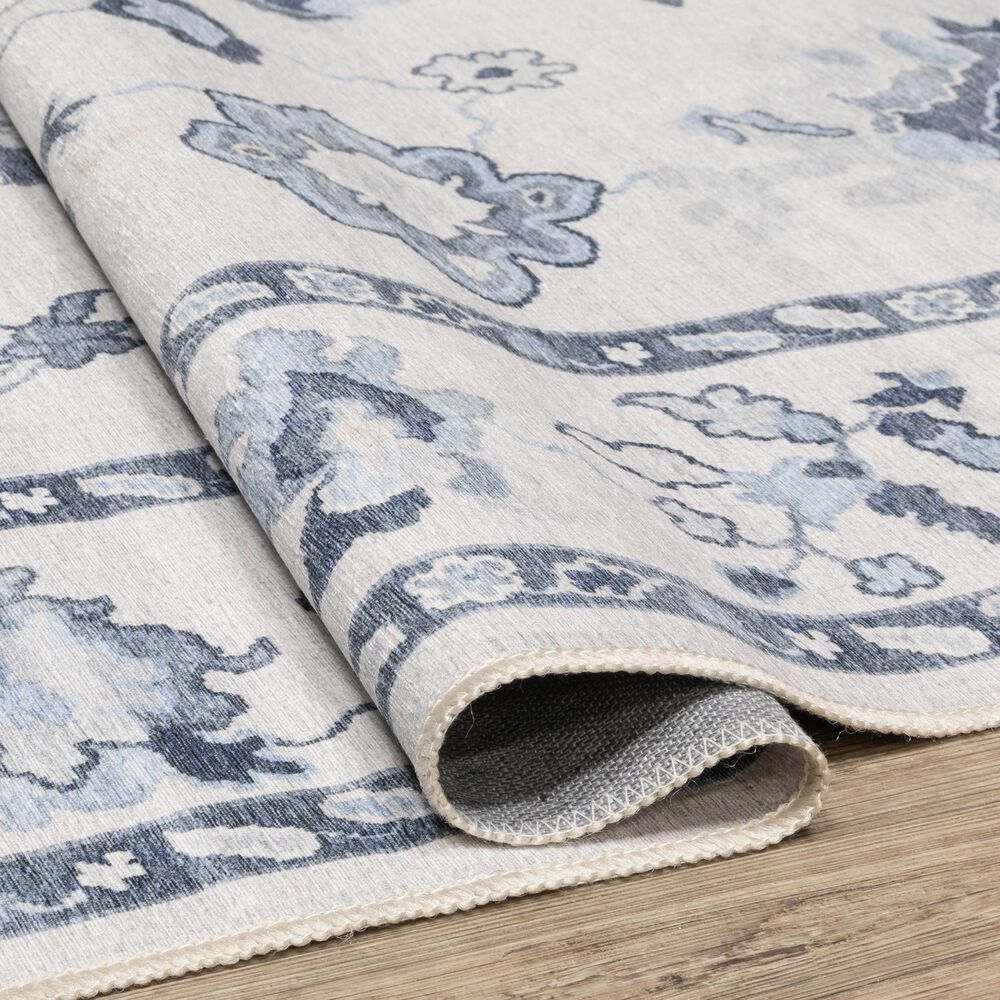 ROW by Oriental Weavers Addison Ivory and Blue 7'6" x 9'10" Area Rug, , large
