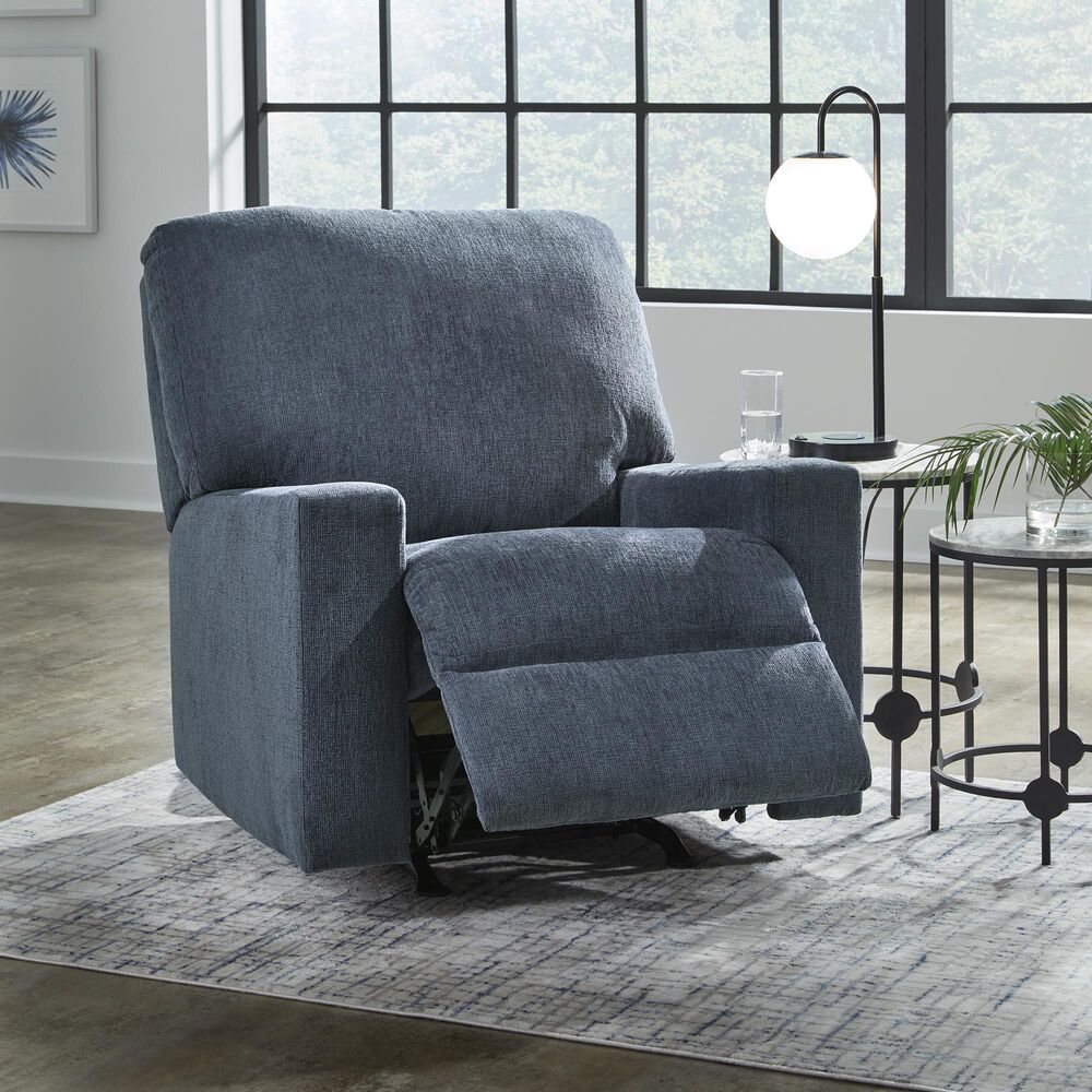 Ashley Rannis Manual Rocker Recliner in Navy, , large